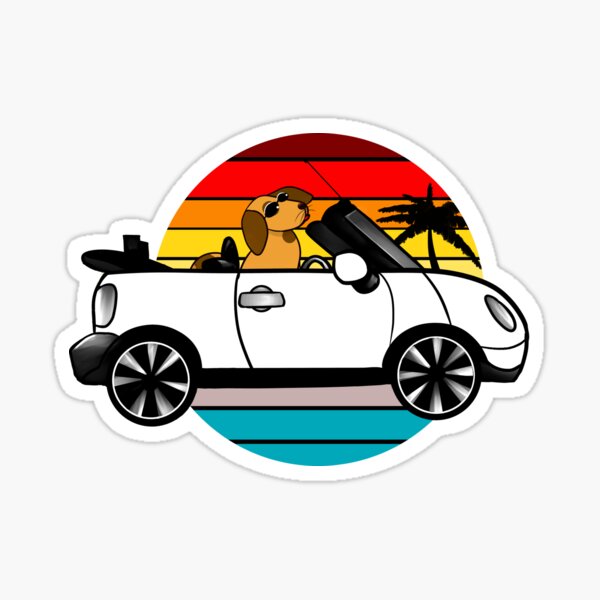 BEEP BEEP Mini and dog, paradise Sticker