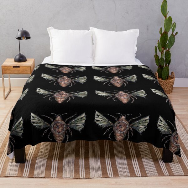 Steampunk Bee Throw Blanket