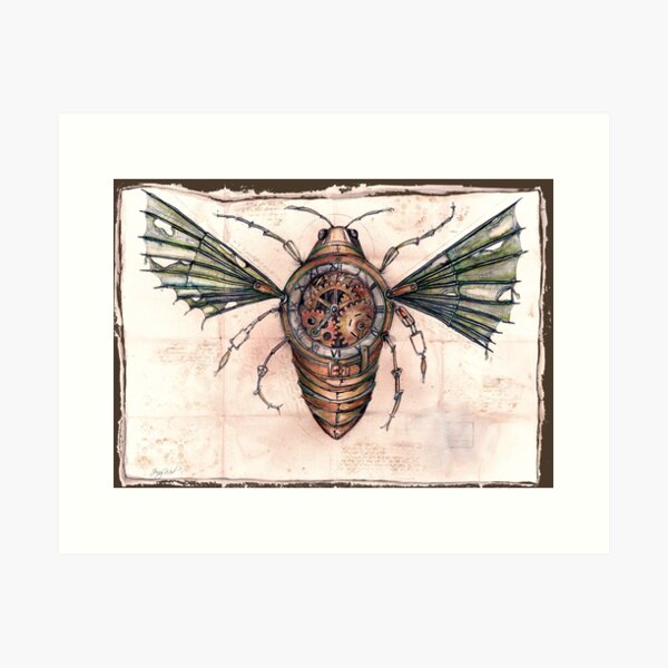 Steampunk Bee Art Print