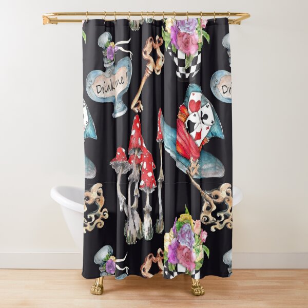  Ambesonne Alice in Wonderland Kitchen Curtains, Mad