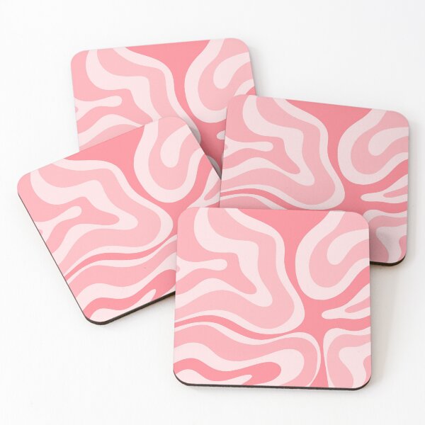 Item preview, Modern Retro Liquid Swirl Abstract in Pastel Pink Blush designed and sold by kierkegaard.