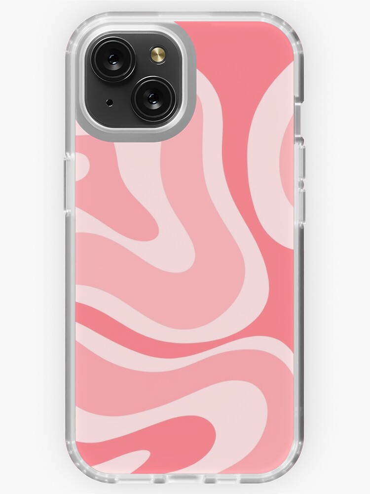 Liquid Swirl Retro Contemporary Abstract in Soft Blush Pink iPhone Case  for Sale by kierkegaard