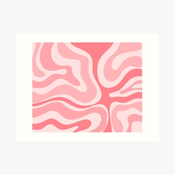 Soft Blush Pink Liquid Swirl Modern Abstract Pattern Water Bottle