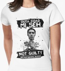 Out A Road #FREEWORLBOSS BLACK Women's Fitted T-Shirt