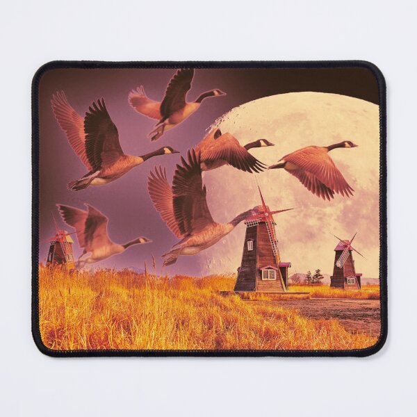 Item preview, beautiful dream landscape with windmills and birds designed and sold by Mauswohn.