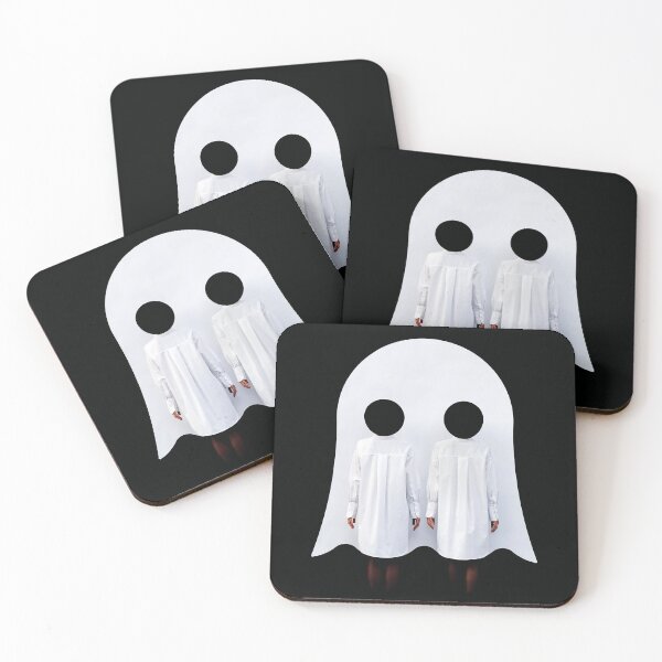 Item preview, Halloween Fashion Art Ghost Two Girls with Black Stylish Hat designed and sold by elhefe.