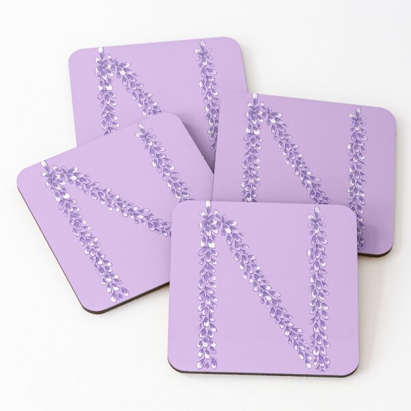 Item preview, Lavender Letter N Hand Drawn in Watercolor and Ink designed and sold by EndlessDoodles.