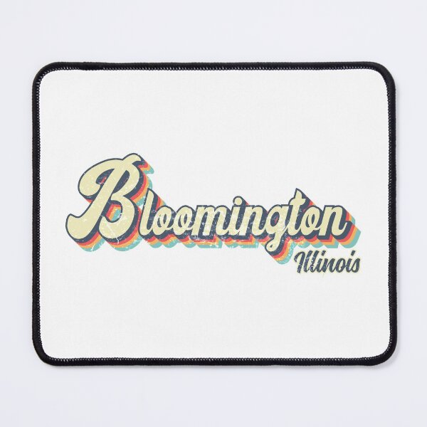 Item preview, Bloomington City Illinois Retro Vintage 70s rainbow designed and sold by Teelogic.