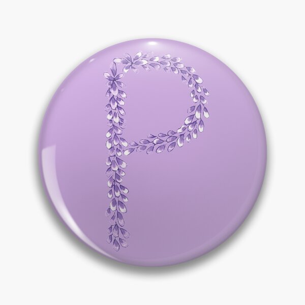 Item preview, Lavender Letter P Hand Drawn in Watercolor and Ink designed and sold by EndlessDoodles.