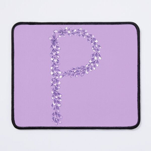 Item preview, Lavender Letter P Hand Drawn in Watercolor and Ink designed and sold by EndlessDoodles.