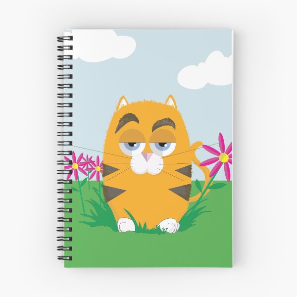 Item preview, Cat in the Flowers designed and sold by speckandbutter.