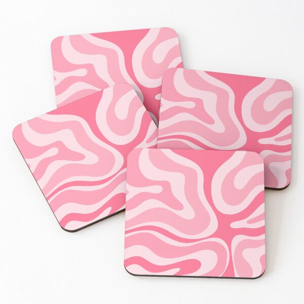 Item preview, Modern Retro Liquid Swirl Abstract Pattern in Candy Pink designed and sold by kierkegaard.