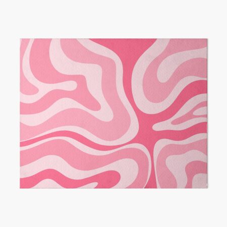 Modern Retro Liquid Swirl Abstract in Pastel Pink Blush | Poster