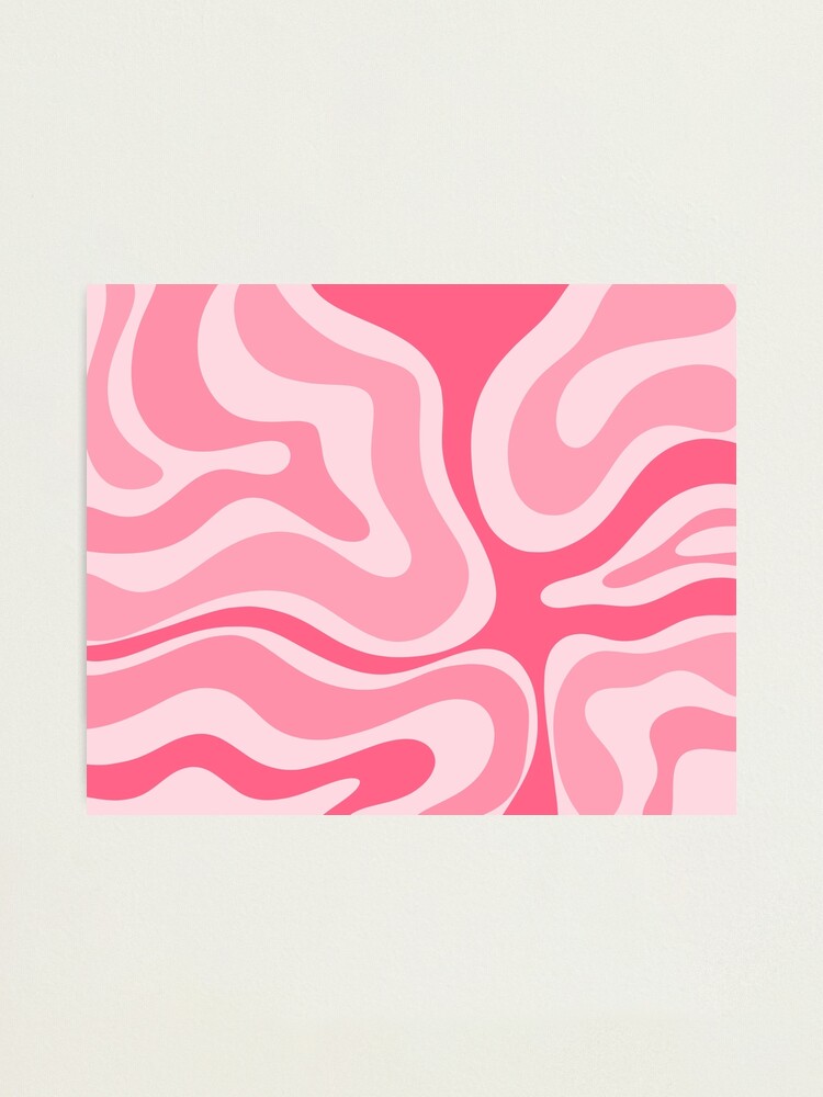 Modern Retro Liquid Swirl Abstract Pattern in Candy Pink | Photographic  Print