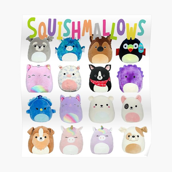 The Squishmallows - Top Collage Animals Poster