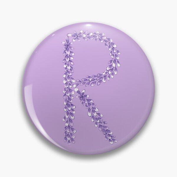 Item preview, Lavender Letter R Hand Drawn in Watercolor and Ink designed and sold by EndlessDoodles.