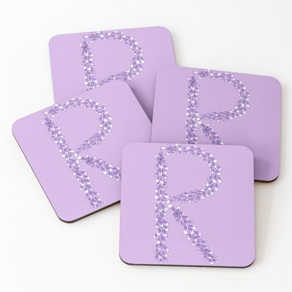 Item preview, Lavender Letter R Hand Drawn in Watercolor and Ink designed and sold by EndlessDoodles.