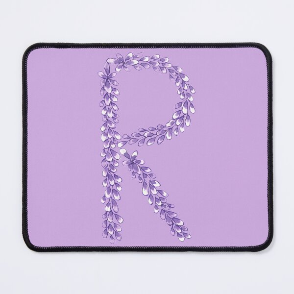 Item preview, Lavender Letter R Hand Drawn in Watercolor and Ink designed and sold by EndlessDoodles.