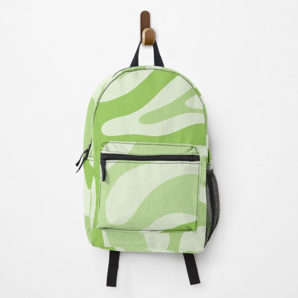 Item preview, Modern Retro Liquid Swirl Abstract in Light Lime Green designed and sold by kierkegaard.