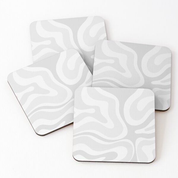 Item preview, Modern Retro Liquid Swirl Abstract in Pale Grey designed and sold by kierkegaard.