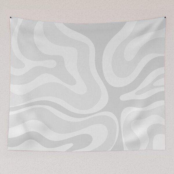 Item preview, Modern Retro Liquid Swirl Abstract in Pale Grey designed and sold by kierkegaard.