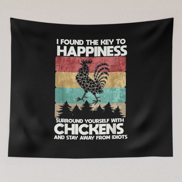 Item preview, I Found The Key To Happiness Surround Yourself With Chicken designed and sold by donnaabsher.