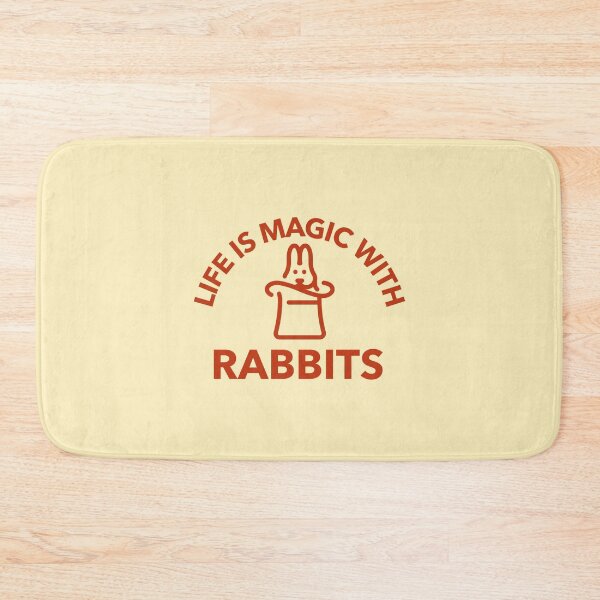 Item preview, Life is Magic with Rabbits - funny rabbit design in rust text designed and sold by katiekendall.