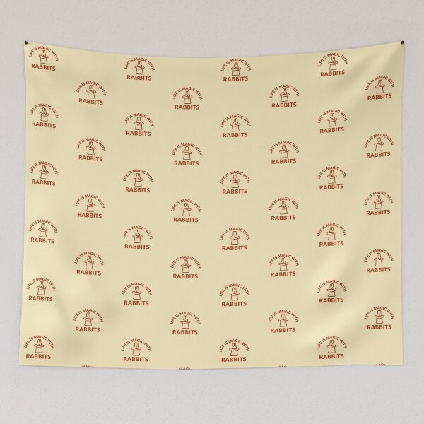 Item preview, Life is Magic with Rabbits  - funny rabbit design in rust text designed and sold by katiekendall.