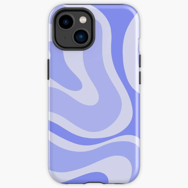 Modern Retro Liquid Swirl Abstract in Periwinkle  iPhone Tough Case