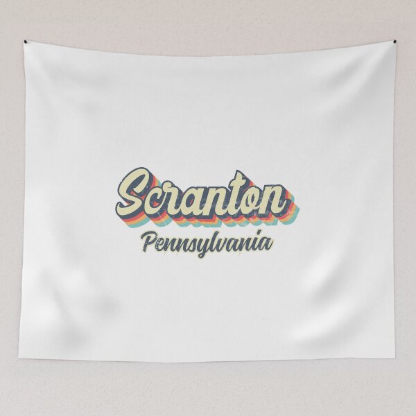 Item preview, Scranton City Pennsylvania Retro Vintage 70s rainbow designed and sold by Teelogic.