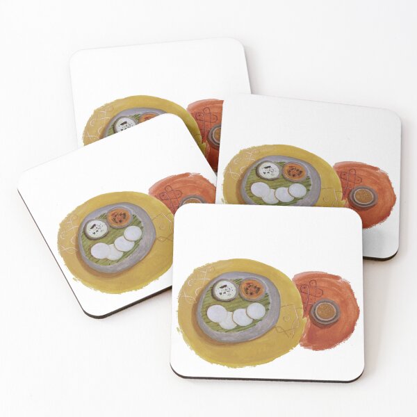 Item preview, Desayuno indio Ociosamente y café filtrado, dibujado a mano con acuarelas. designed and sold by Vidhya  Venkataraman.