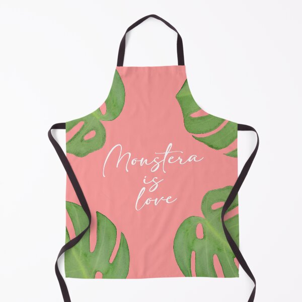 Item preview, Monstera is Love Artwork with coral pink Background designed and sold by mhailittlearts.