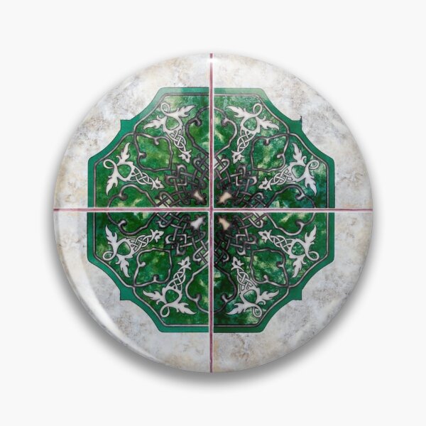 Item preview, Intricate Green and Marble Tile Pattern designed and sold by MyQueendom.