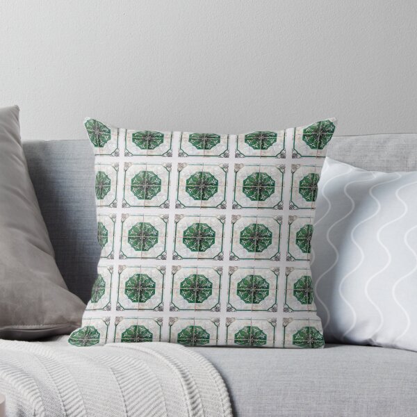 Item preview, Intricate Green and Marble Tile Pattern designed and sold by MyQueendom.