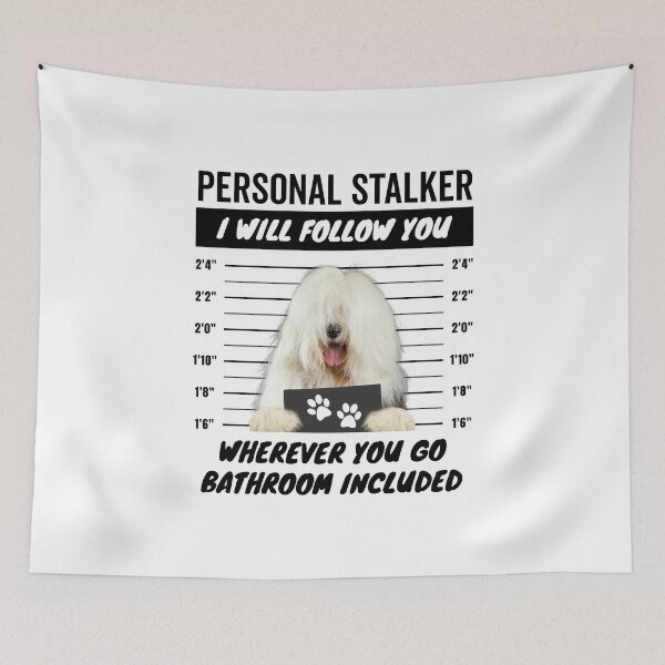 Item preview, Personal Stalker – Old English Sheepdog designed and sold by More Cute Dogs.