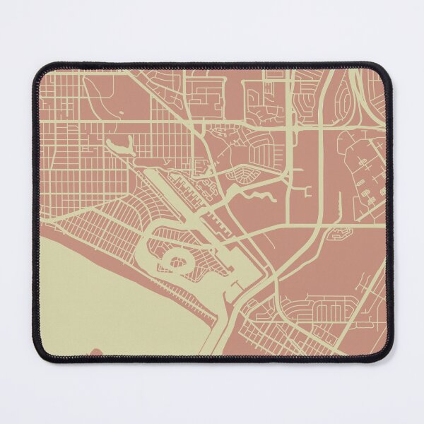 Item preview, Naples Long Beach California City Map Brass Beige designed and sold by cashewdays.
