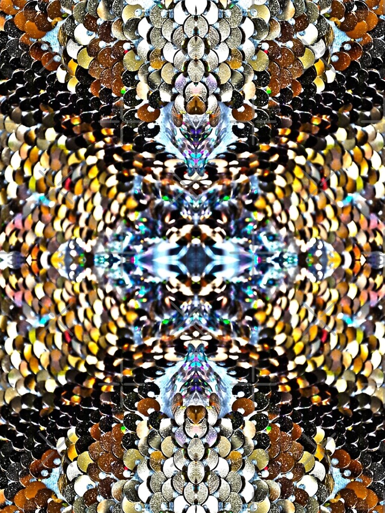 Disco silver and gold sequin design by teestock