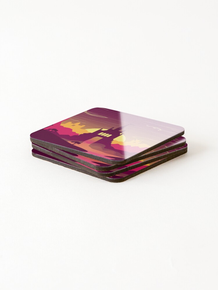 Thumbnail 4 of 5, Coasters (Set of 4), Treasure Card Design designed and sold by RiseofReign.