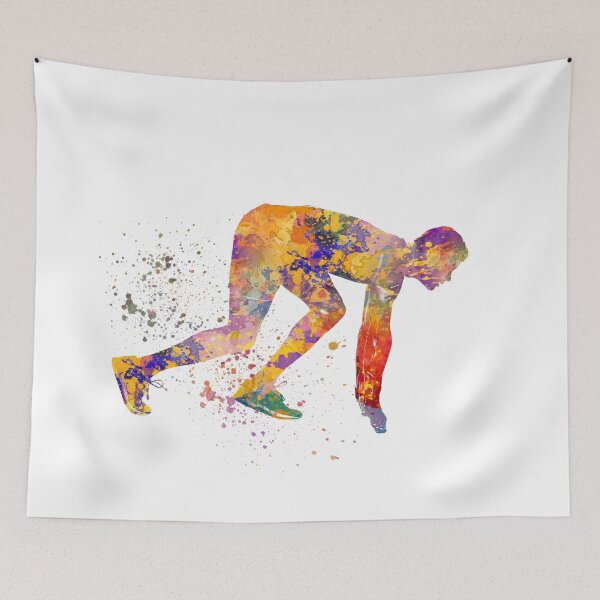 Item preview, Runner in watercolor designed and sold by paulrommer.