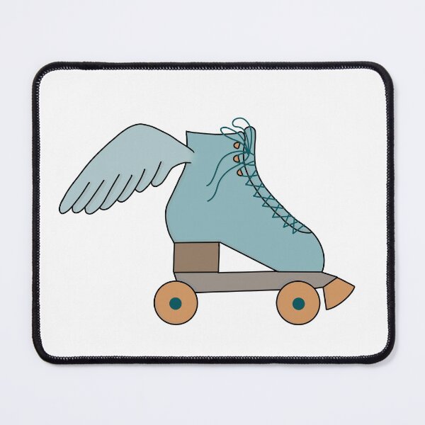 Item preview, Blue and orange roller skate with wings designed and sold by -Lily-Anne-.