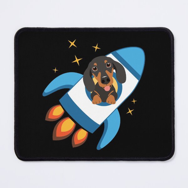 Item preview, Funny Dachshund Sausage Dog Space Rocket designed and sold by Lulupainting.