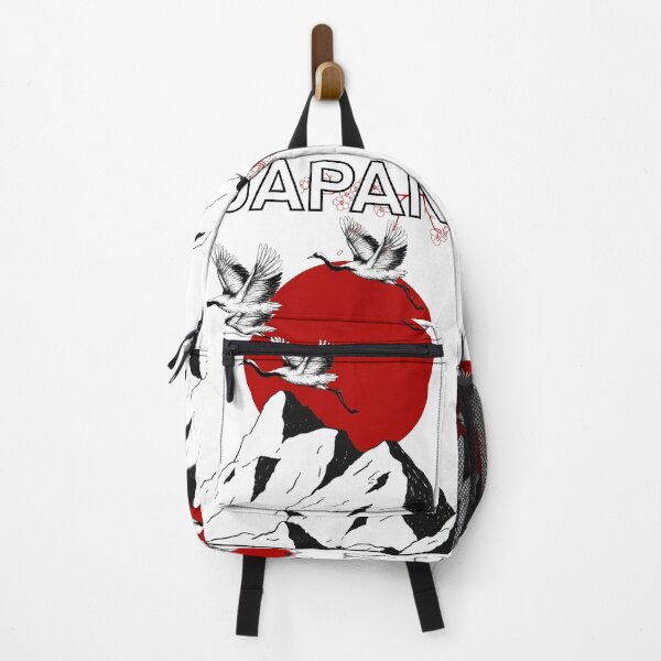 Item preview, Japanese mountain landscape at rising sun, japanese birds with sakura blossoms, gift for japanese culture lovers, designed and sold by shodark.