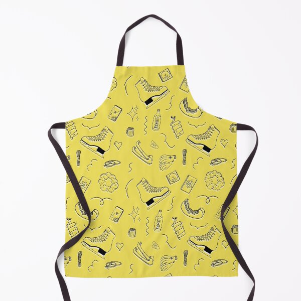 Item preview, Figure Skating Sketch Pattern - Yellow designed and sold by IcyScribbles.