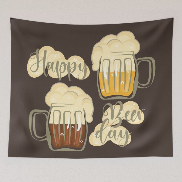 Item preview, Happy beer day lettering designed and sold by CutieBlue.
