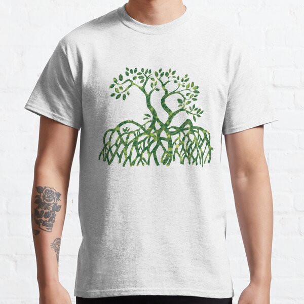 Vector Mangrove Tree Silhouette - Green Classic T-Shirt