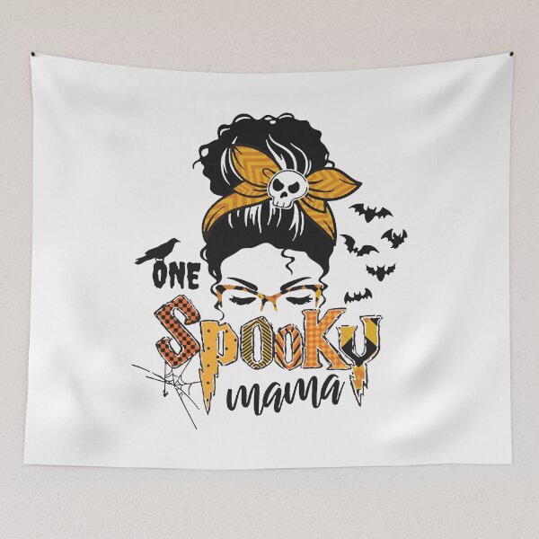 Item preview, Halloween, One Spooky Mama, Mom Halloween,  Spooky, Boo Crew, Messy Bun, Pumpkin designed and sold by DeboraSPena.