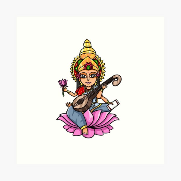 Poster Maa Saraswati Beautiful Sketch Photo Picture Series14 sl492 (Wall  Poster, 13x19 Inches, Matte, Multicolor) Fine Art Print - Religious posters  in India - Buy art, film, design, movie, music, nature and