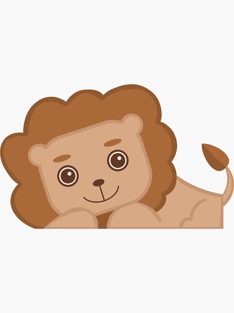 "Sleeping Lion Art " Sticker for Sale by StickerHeaven Redbubble
