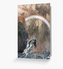 Tarjeta de felicitación Ilustración vintage de sirenas