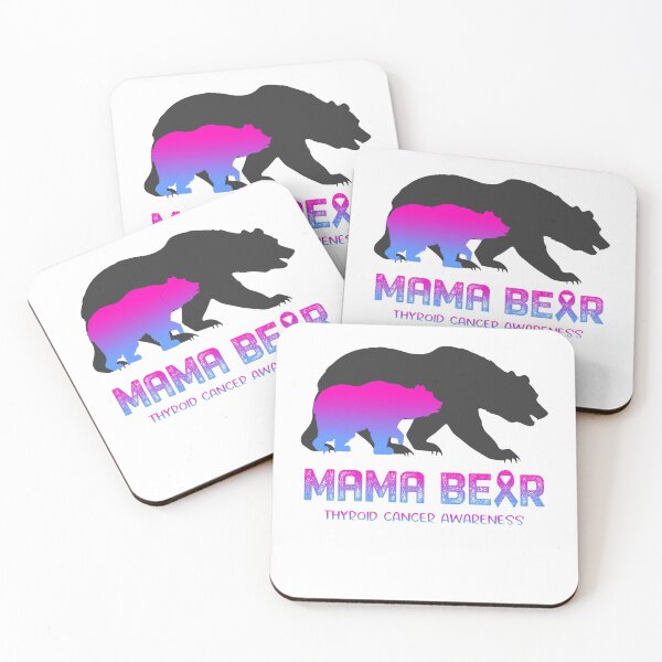 Item preview, Thyroid Cancer Awareness Mama Bear Support Thyroid Cancer designed and sold by Victormoratalla.